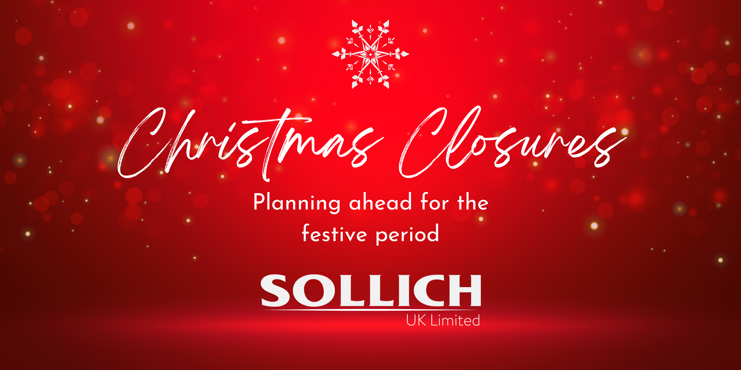 Sollich UK Xmas Closures